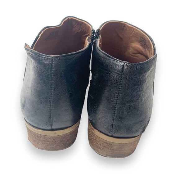 Lucky Brand Bardon 2 Ankle Bootie Stacked Heel Boots Black Leather Women’s 8.5 M - Picture 3 of 10